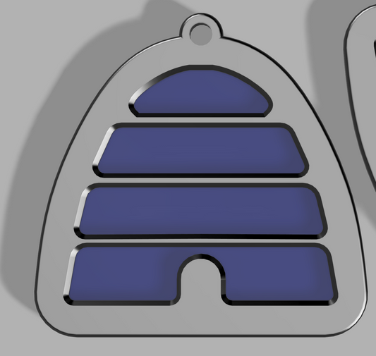 Deseret Ornament. Blue/Gold